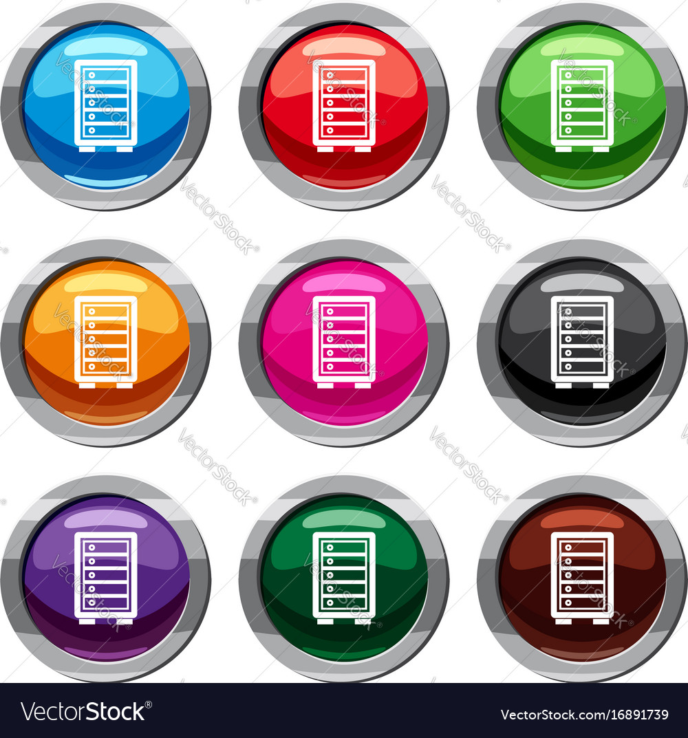 Security safe set 9 collection Royalty Free Vector Image