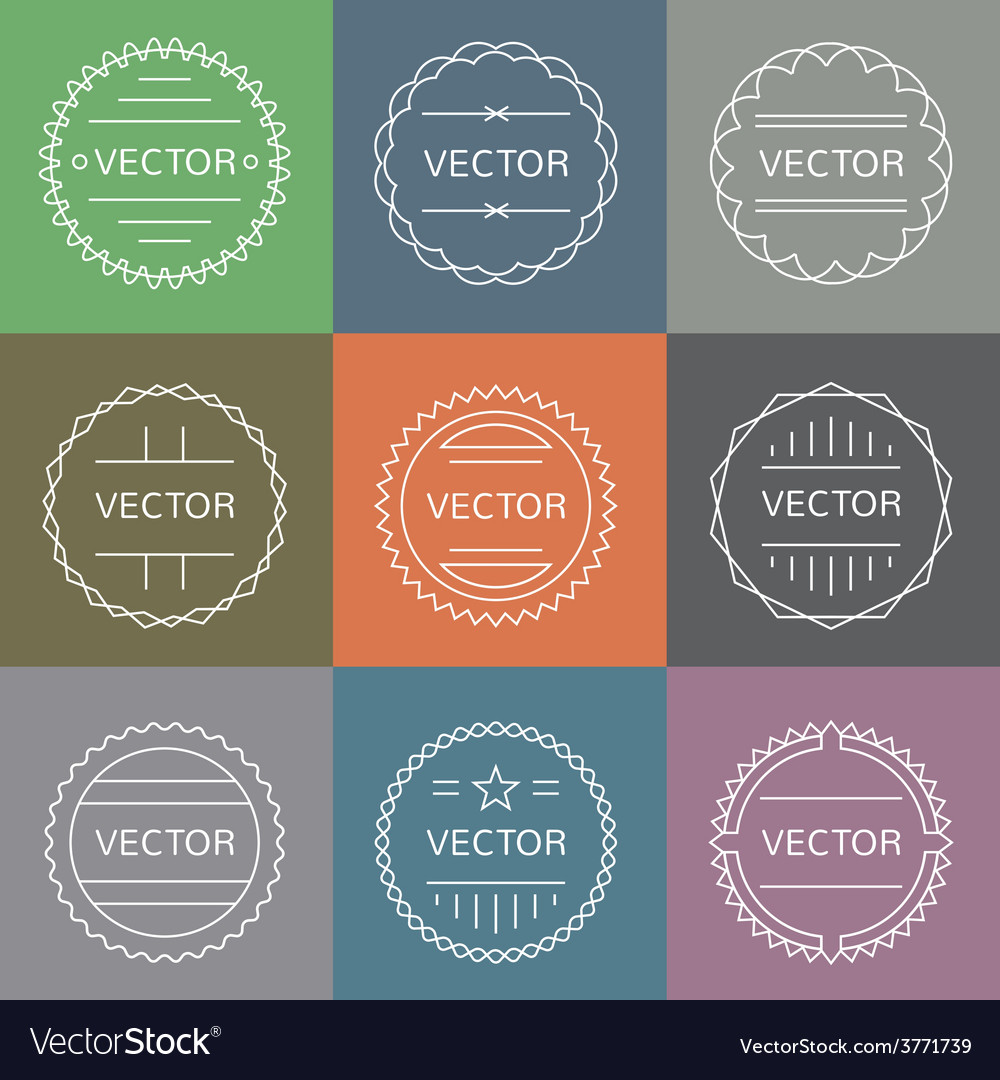 Set of emblems and badges Royalty Free Vector Image