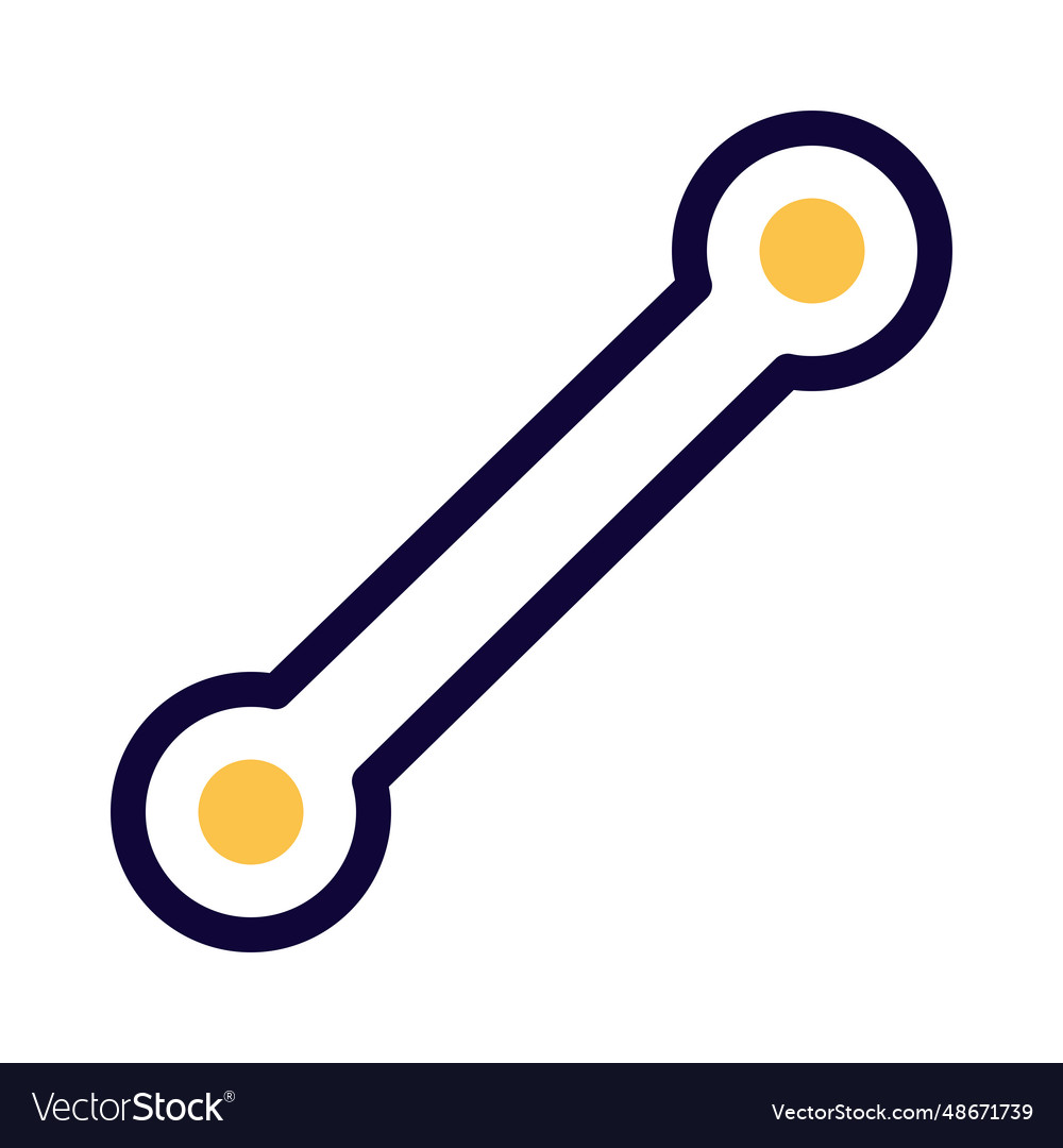 Spanner a handheld tool for tighten bolts Vector Image