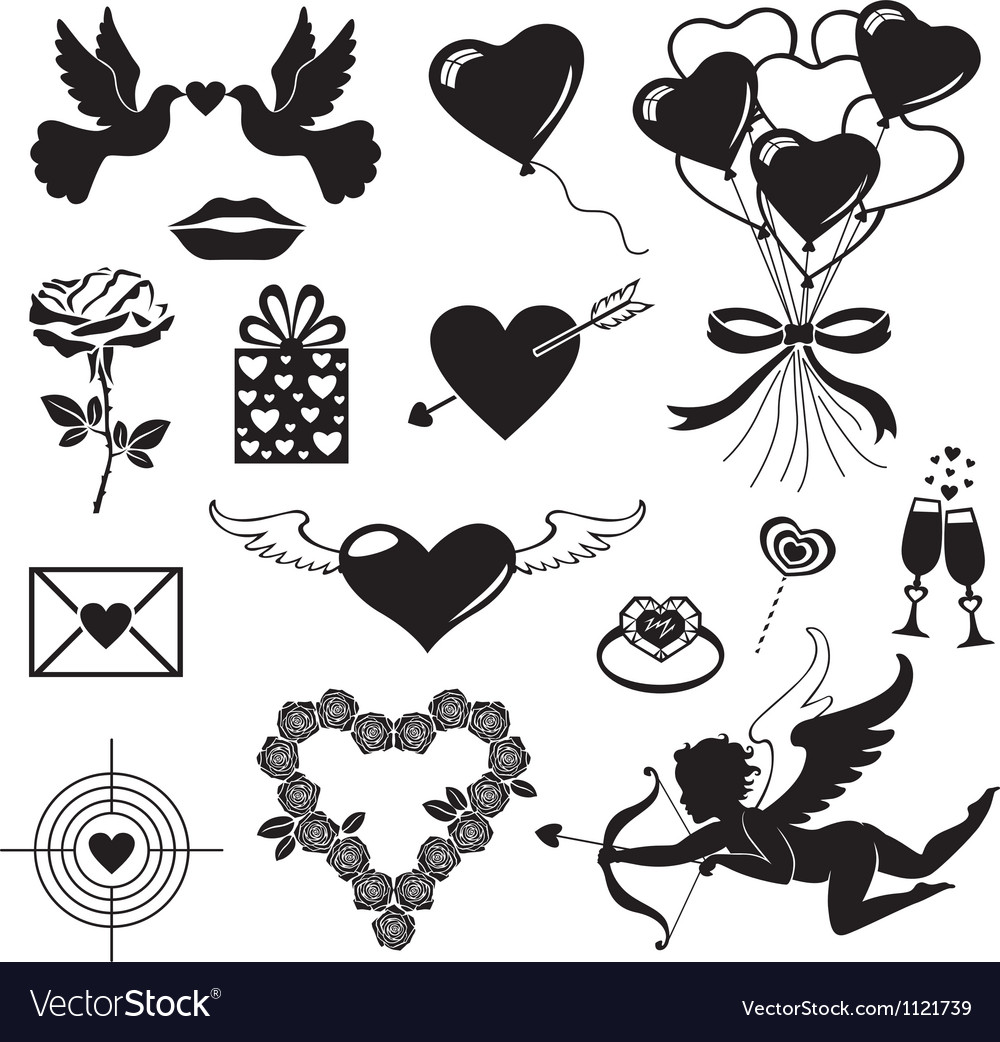 Valentine day set Royalty Free Vector Image - VectorStock