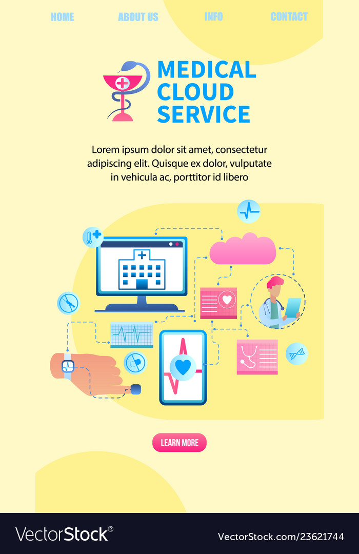Patient Health Data Transfer System Royalty Free Vector