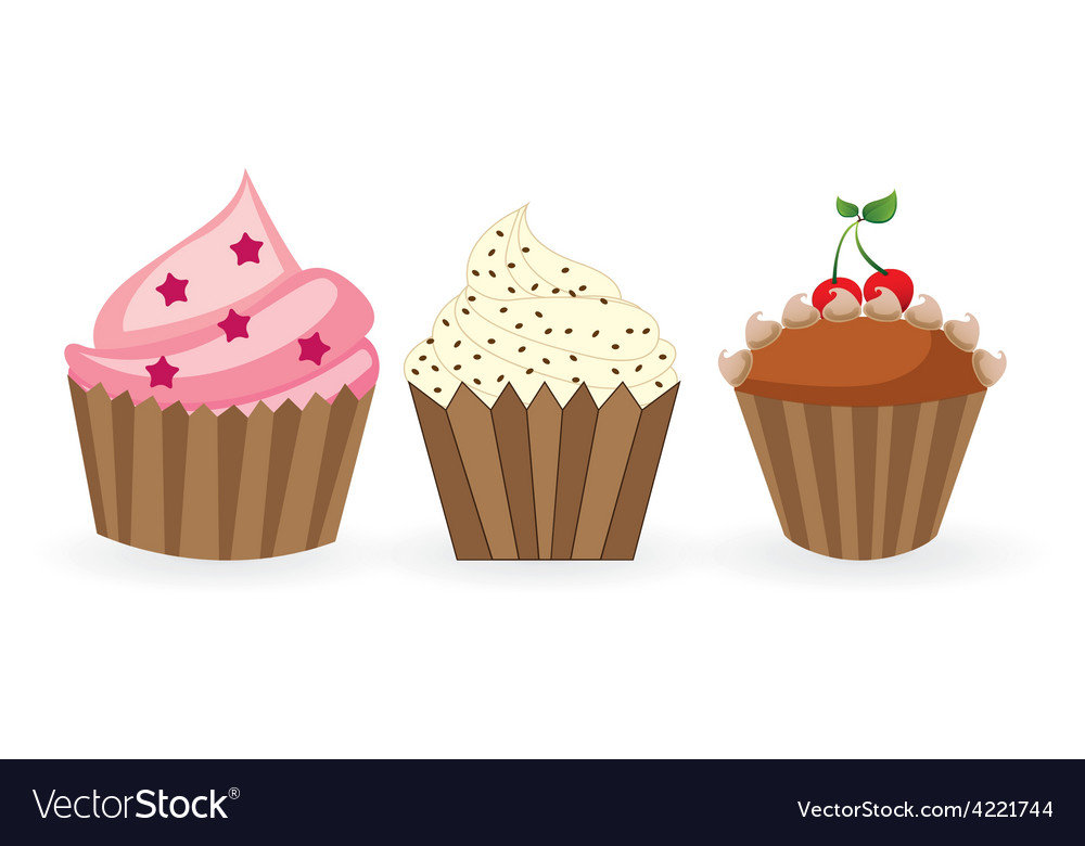 Sweet cupcake Royalty Free Vector Image - VectorStock