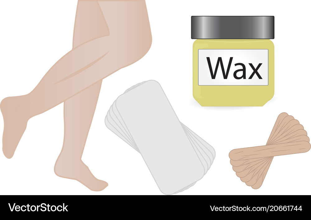 Wax hair removal Royalty Free Vector Image VectorStock