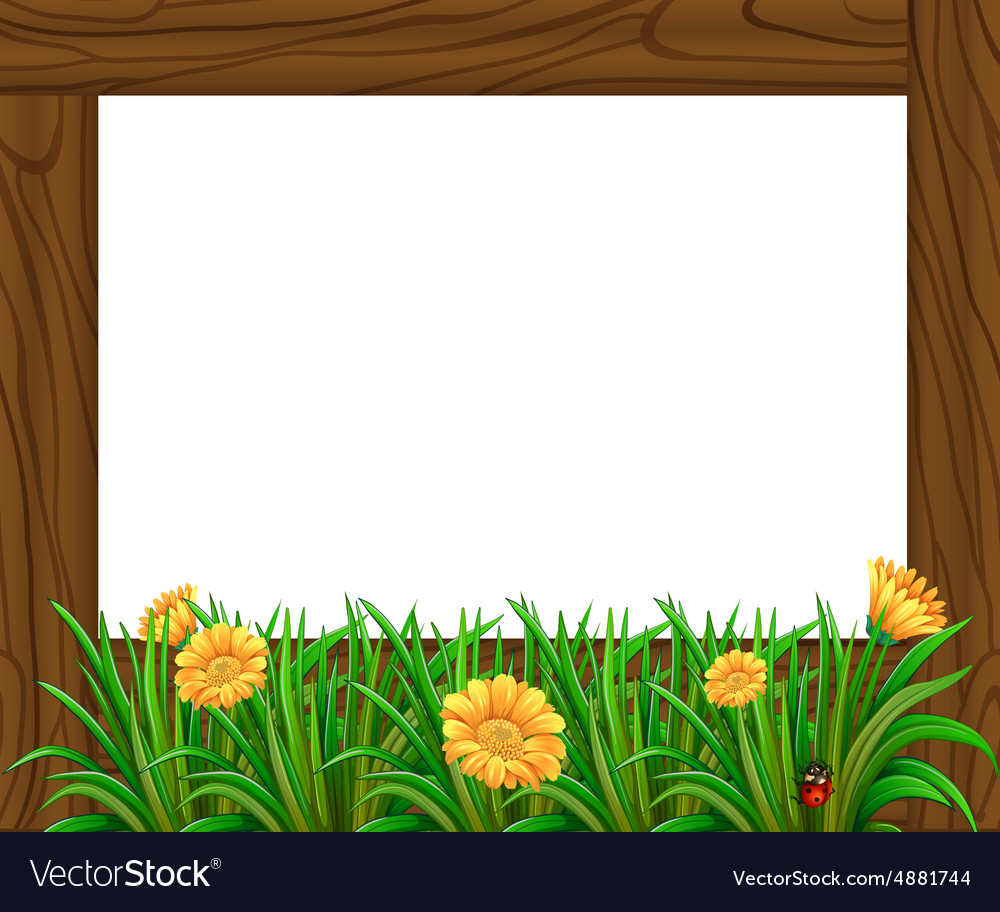 Wooden frame Royalty Free Vector Image - VectorStock