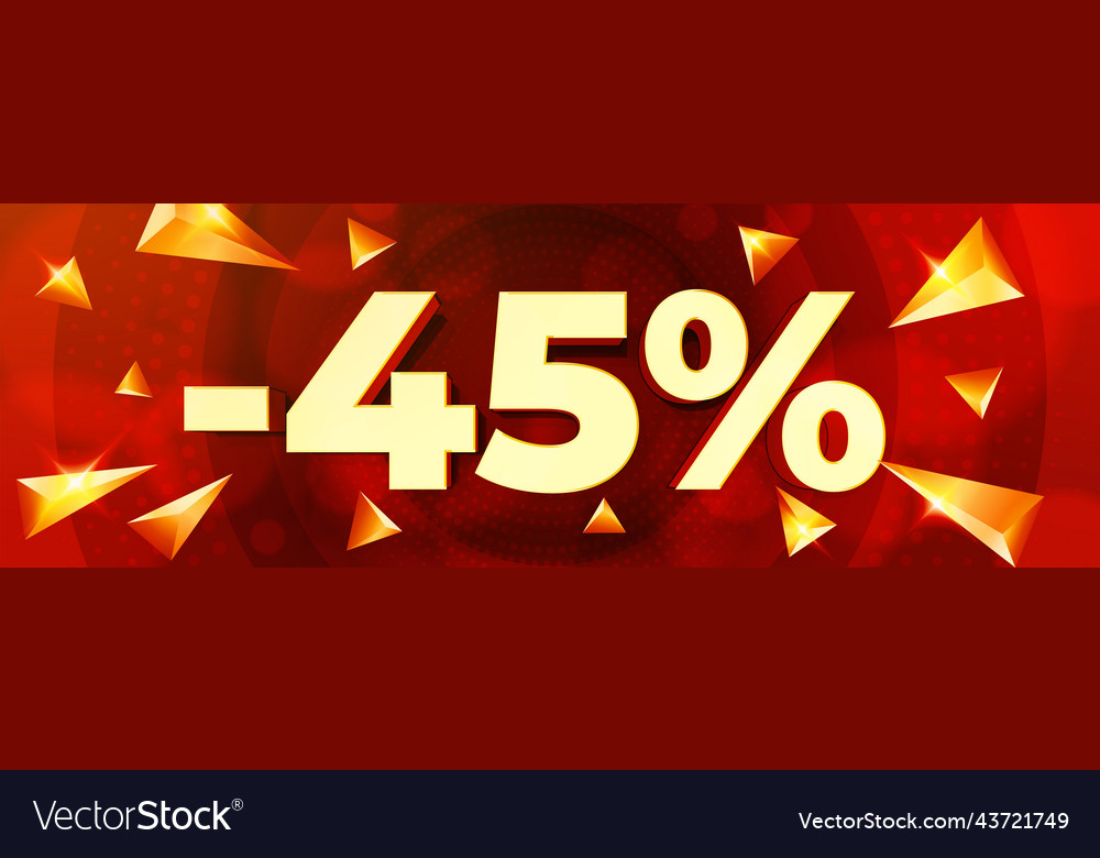 Minus 45 percent special offer Royalty Free Vector Image what is 45 percent as a fraction