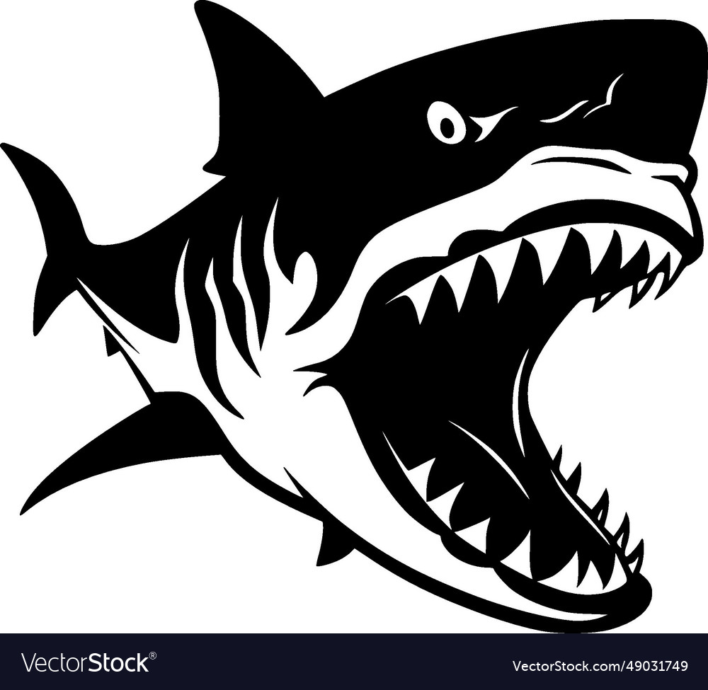 Shark - minimalist and simple silhouette Vector Image