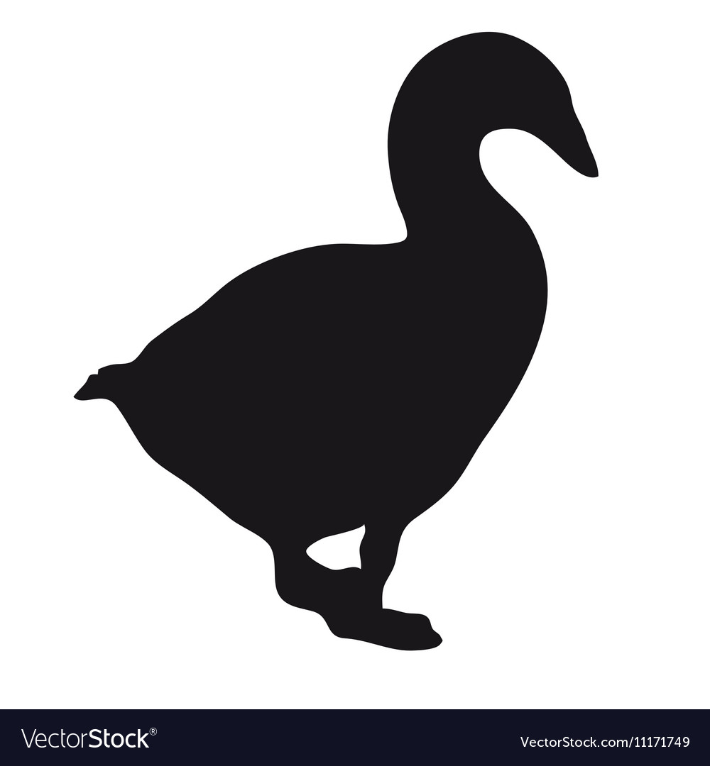 Silhouette goose Royalty Free Vector Image - VectorStock