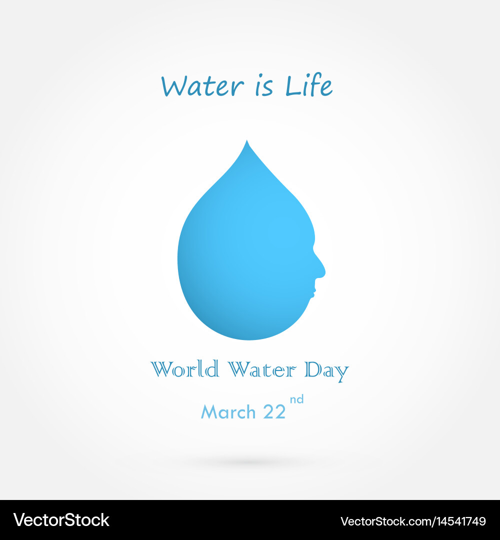 Water Drop With Human Face Logo Design And Water Vector Image