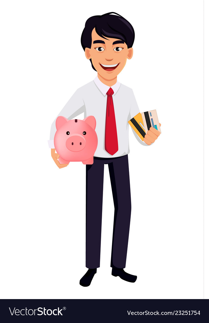 Asian business man concept of cartoon character Vector Image Asian business man concept of cartoon character Vector Image