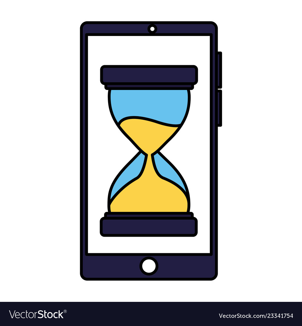 Business smartphone clock time Royalty Free Vector Image
