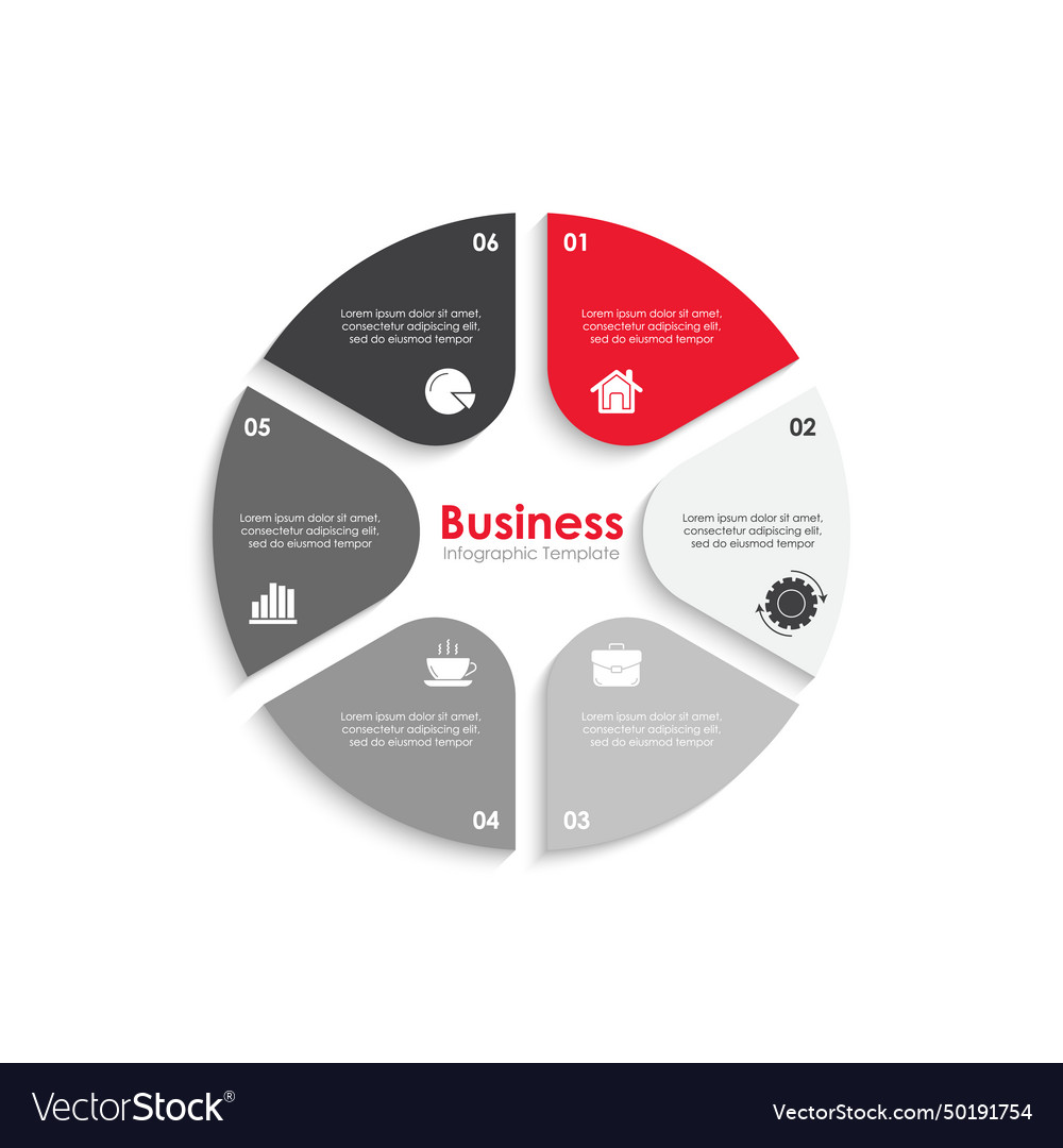 Circle chart infographic template