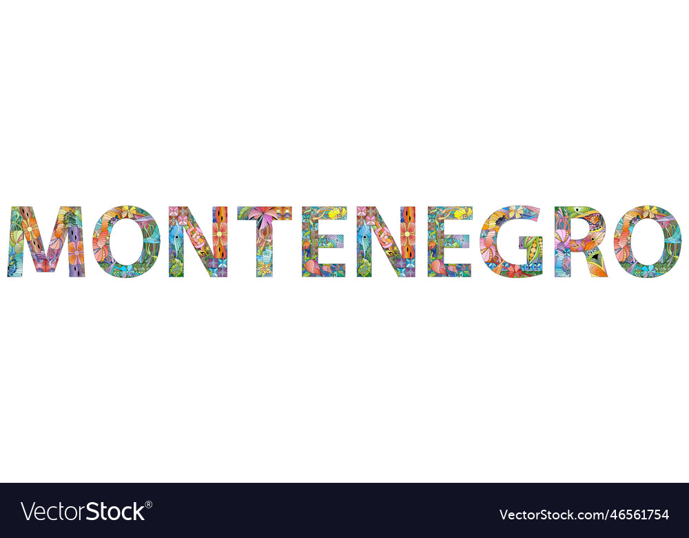 Montenegro is a country in southeastern europe Vector Image