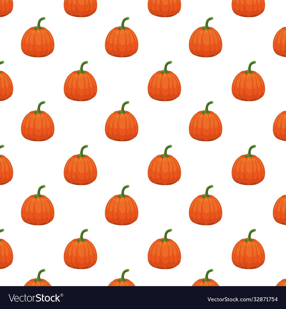 Pumpkins healthy vegetables pattern background Vector Image