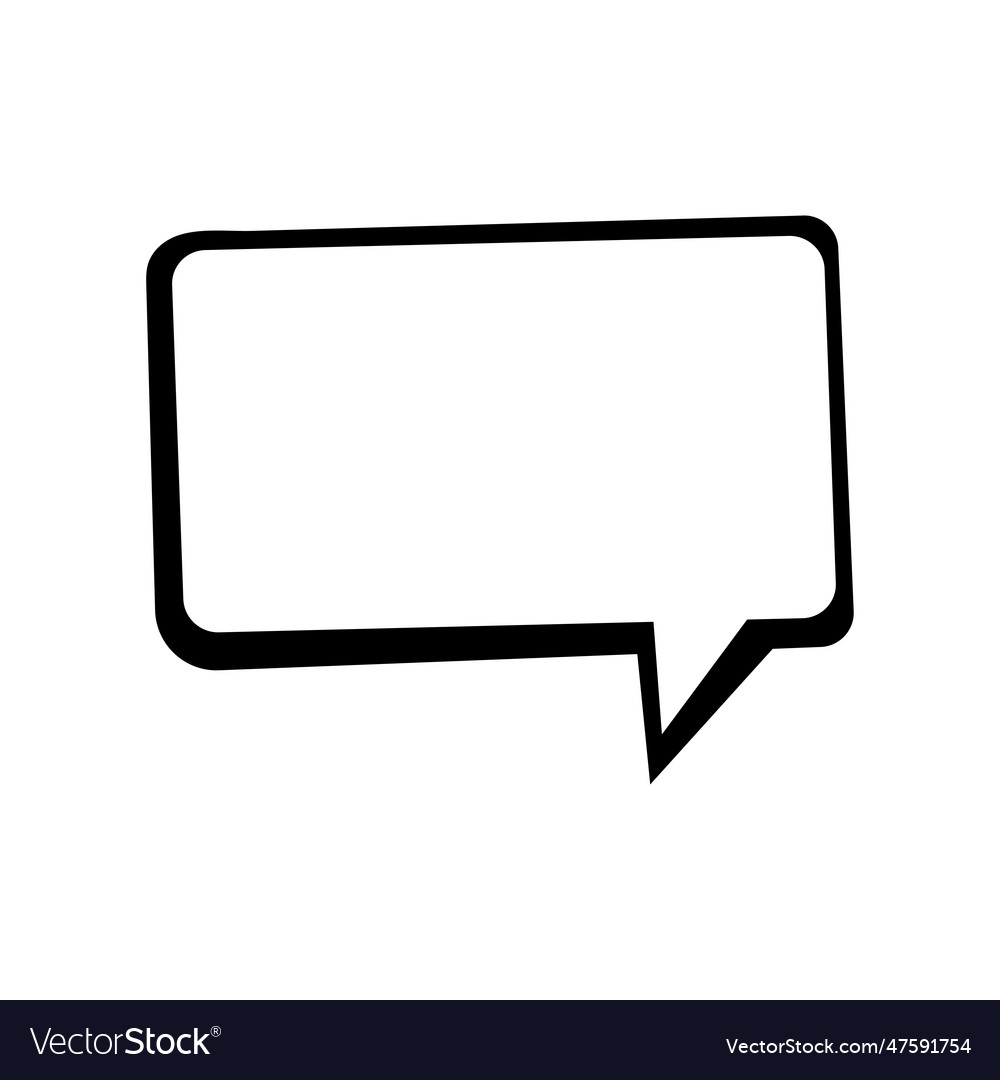 Speech bubble for comics text balloon Royalty Free Vector