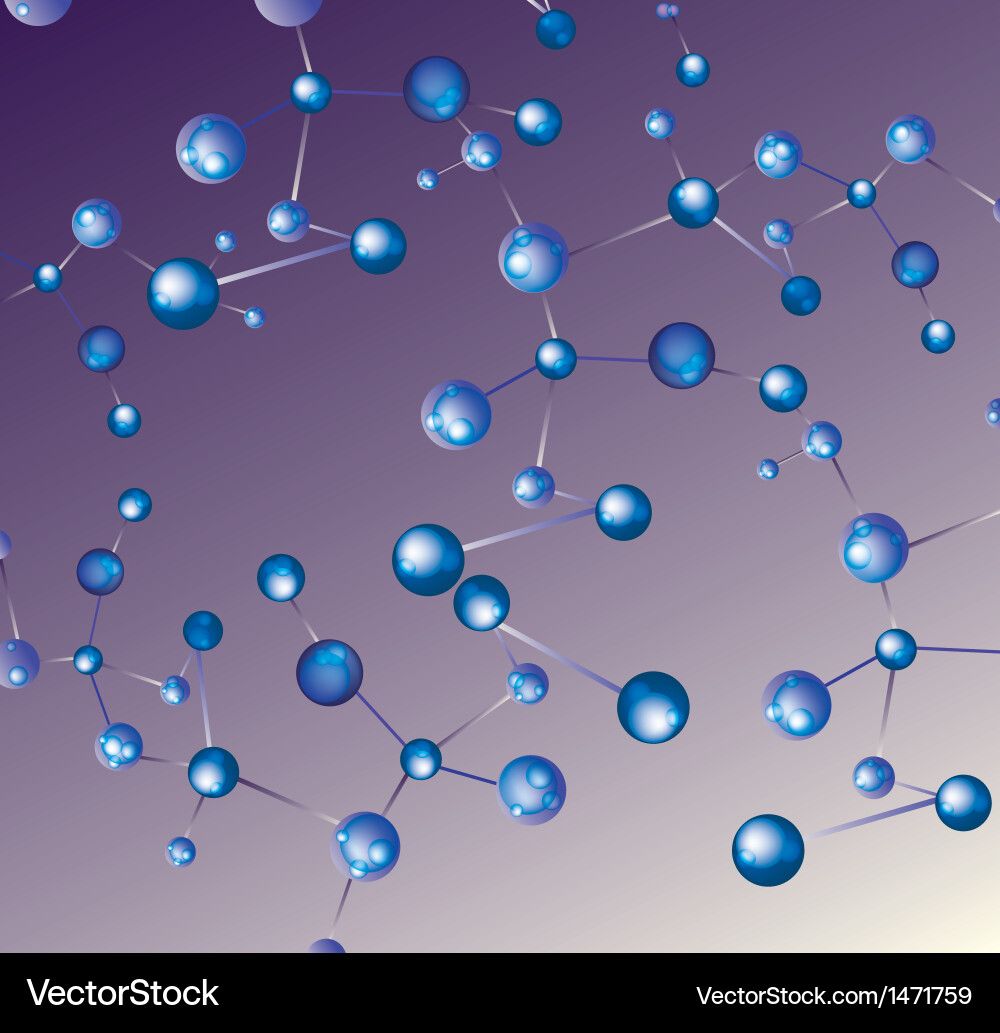 Abstract molecular structure background Royalty Free Vector
