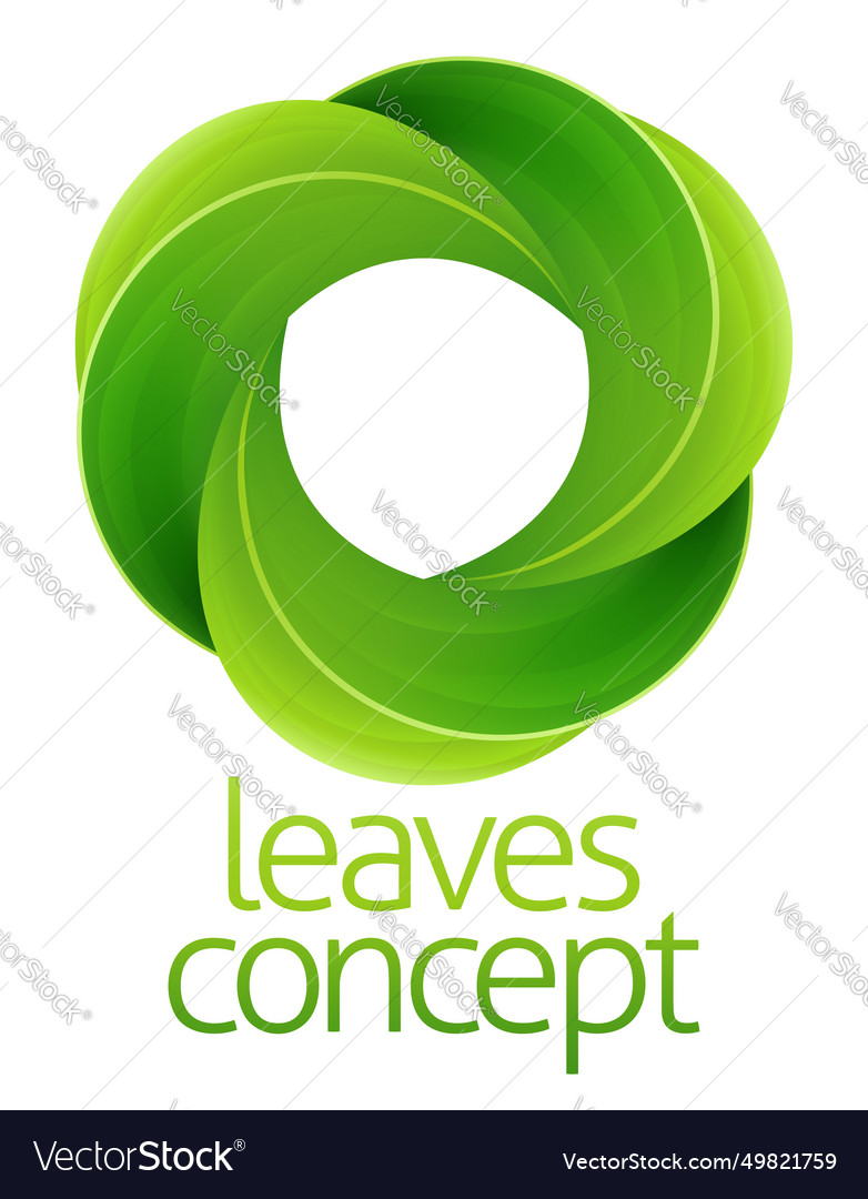 Circle leaves concept Royalty Free Vector Image