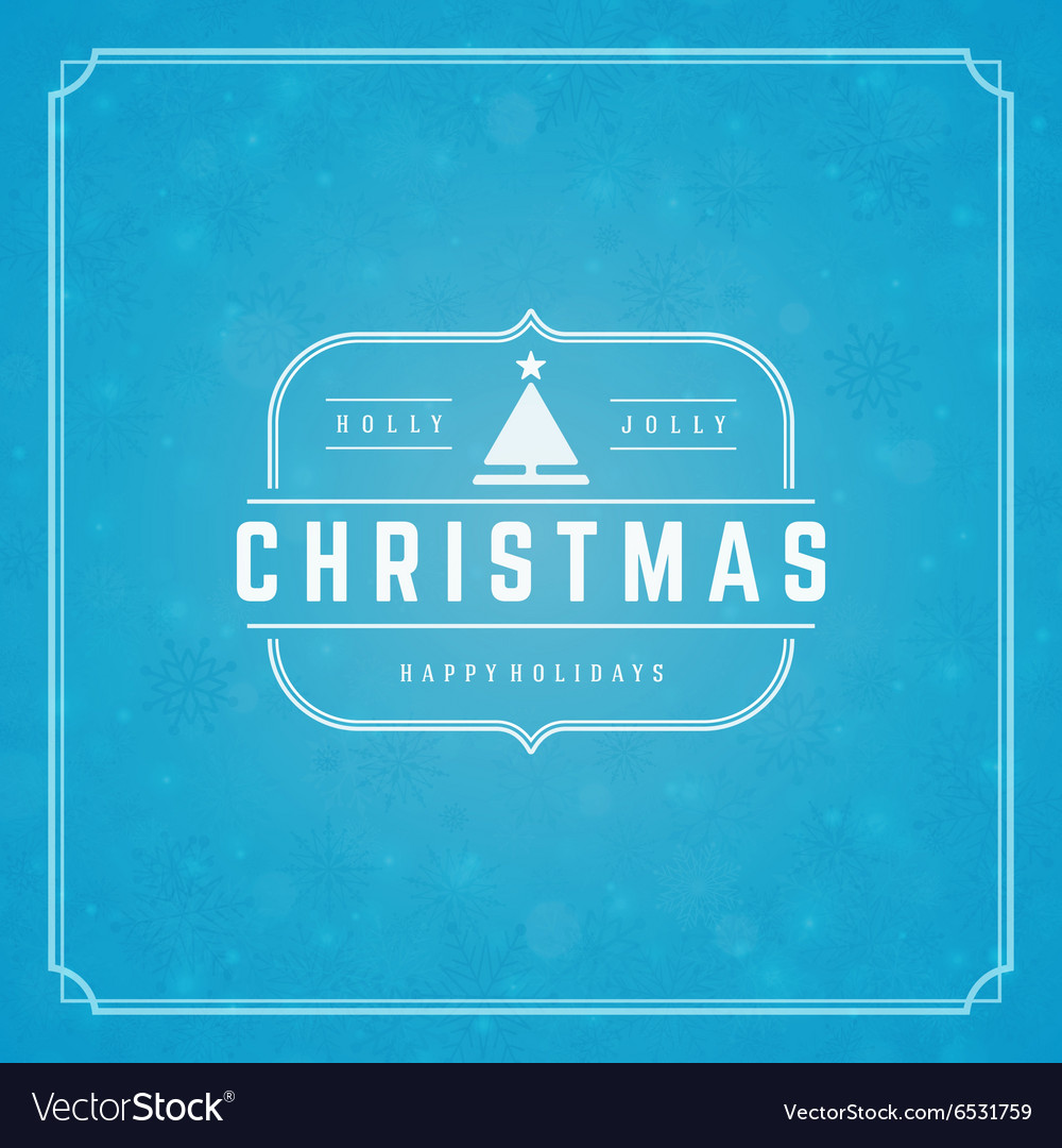 Merry Christmas Greeting Card Lights Royalty Free Vector