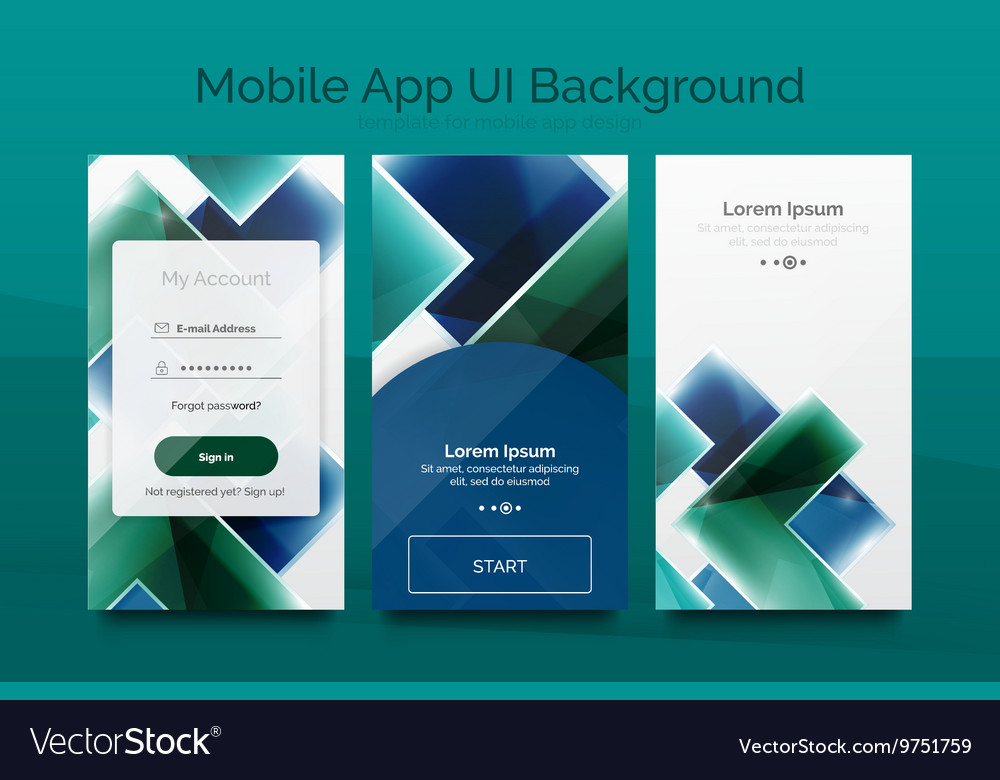 Mobile background ui Royalty Free Vector Image