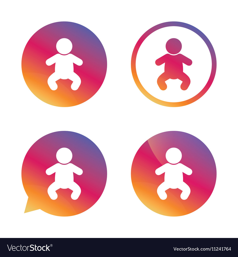 Baby infant sign icon toddler boy symbol Vector Image