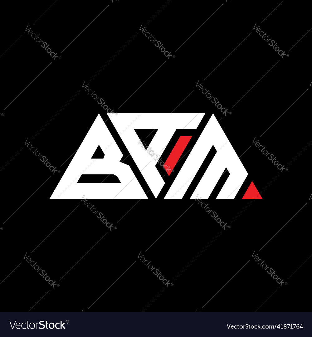 Bam triangle letter logo design with triangle Vector Image