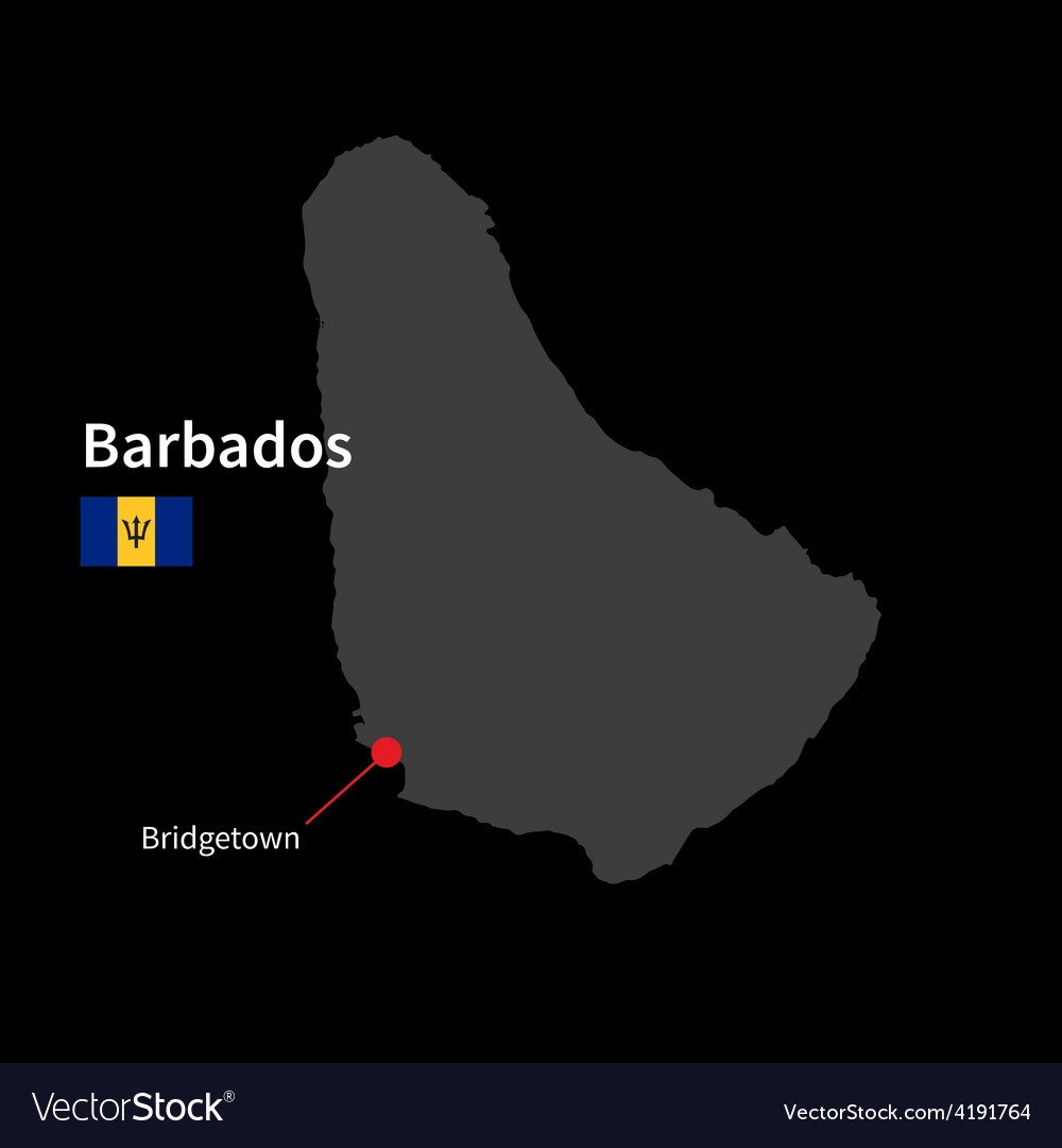 Detailed map of barbados and capital city