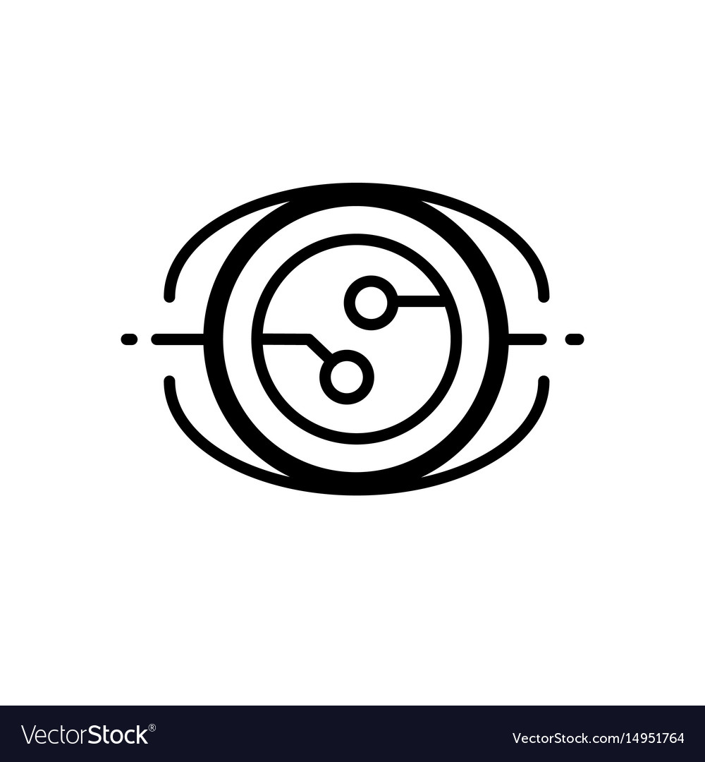Icon sensor video analysis of data Royalty Free Vector Image