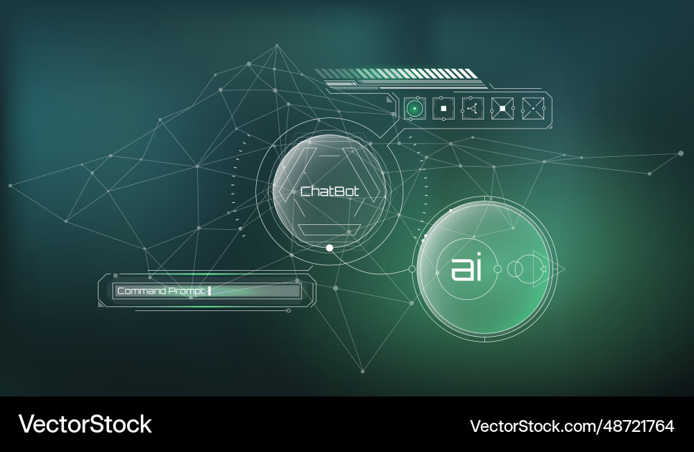 Infographics about artificial intelligence Vector Image