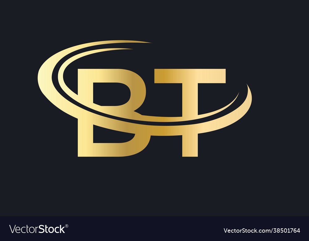 Modern bt logo design for business and company Vector Image