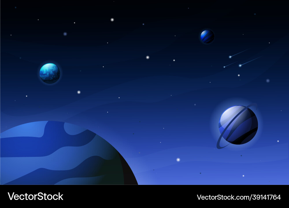 Planet star sky outer space universe exploration Vector Image