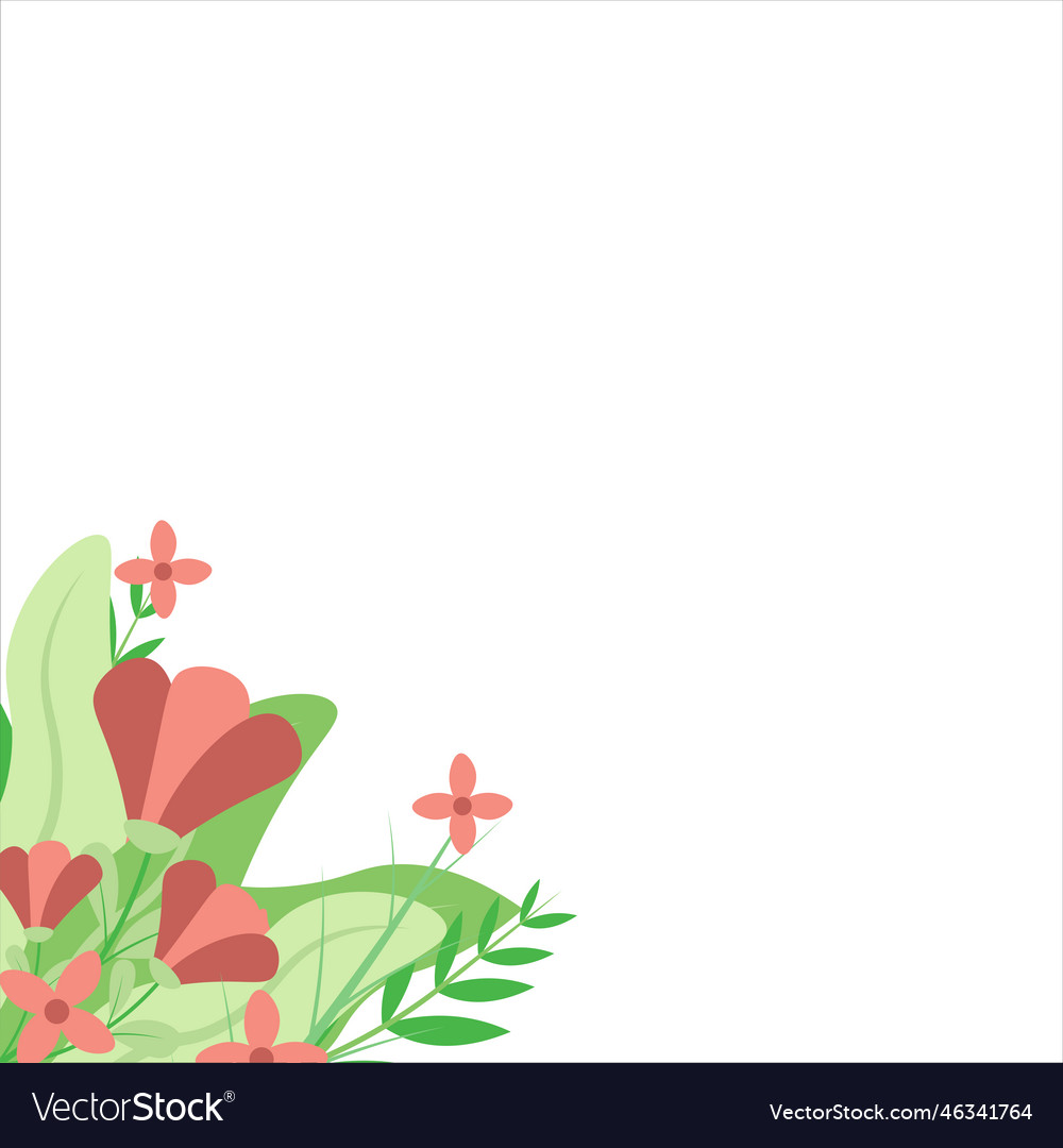 Spring flower corner Royalty Free Vector Image