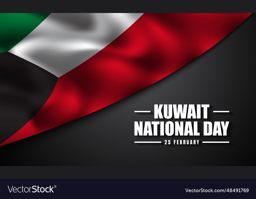 Kuwait national day background Royalty Free Vector Image