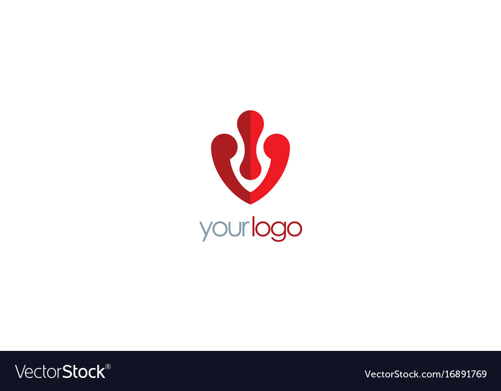 Letter v technology logo royalty free vector image