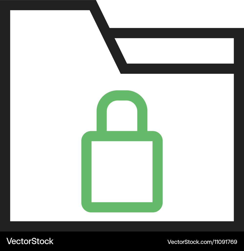 Locked folder Royalty Free Vector Image - VectorStock