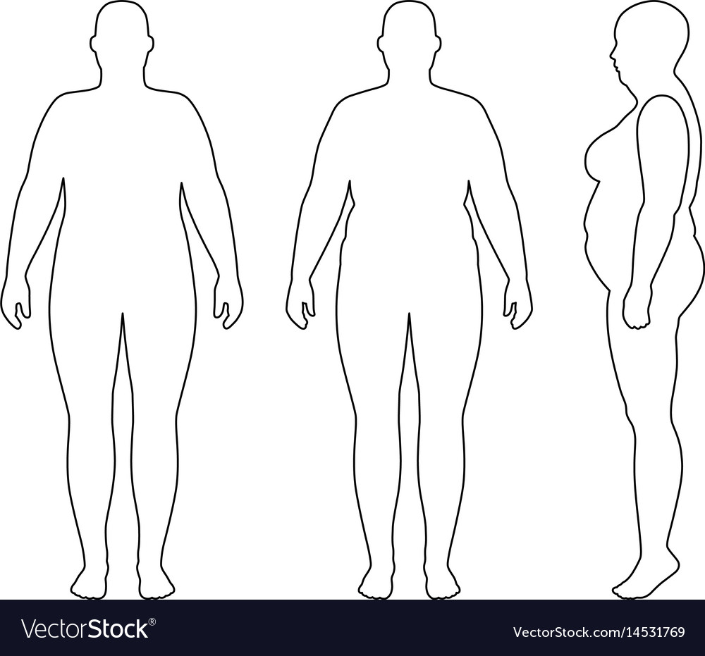 Outlined standing woman Royalty Free Vector Image