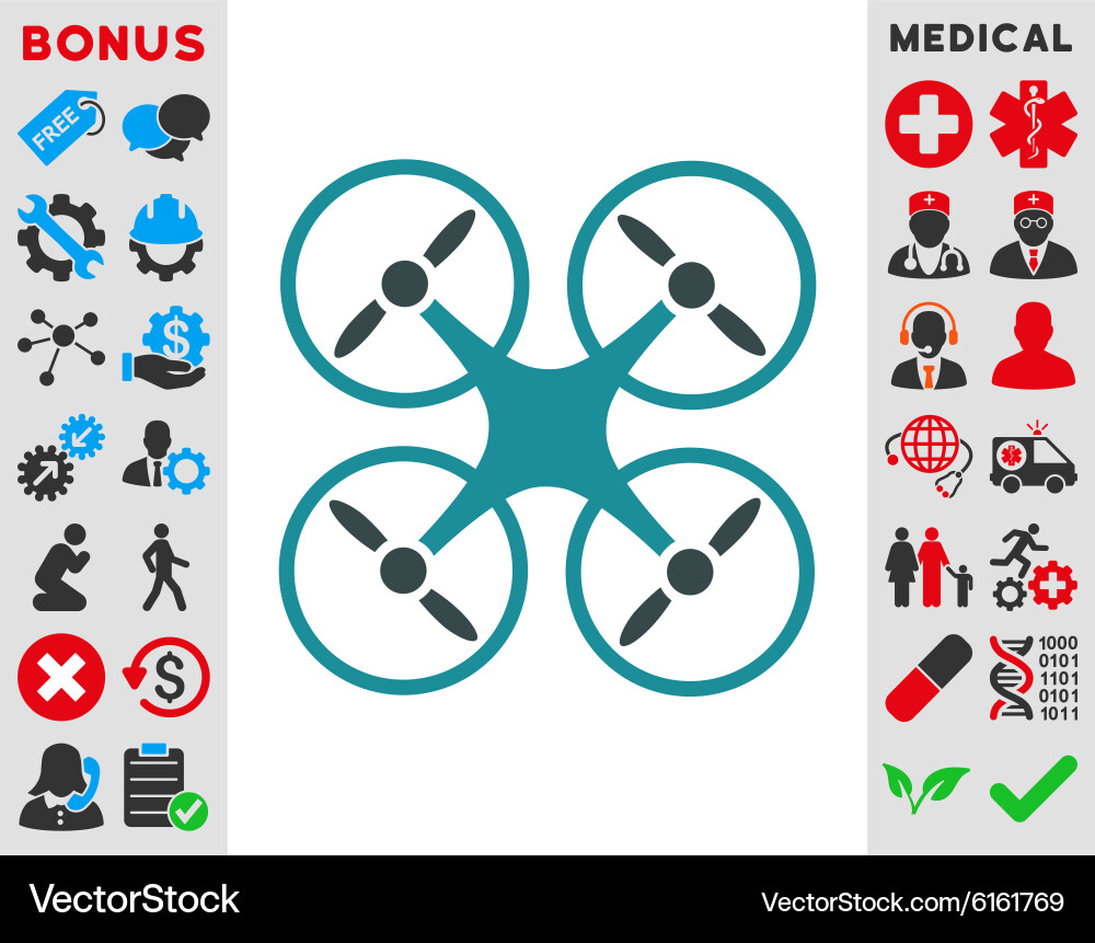 Quadcopter icon Royalty Free Vector Image - VectorStock