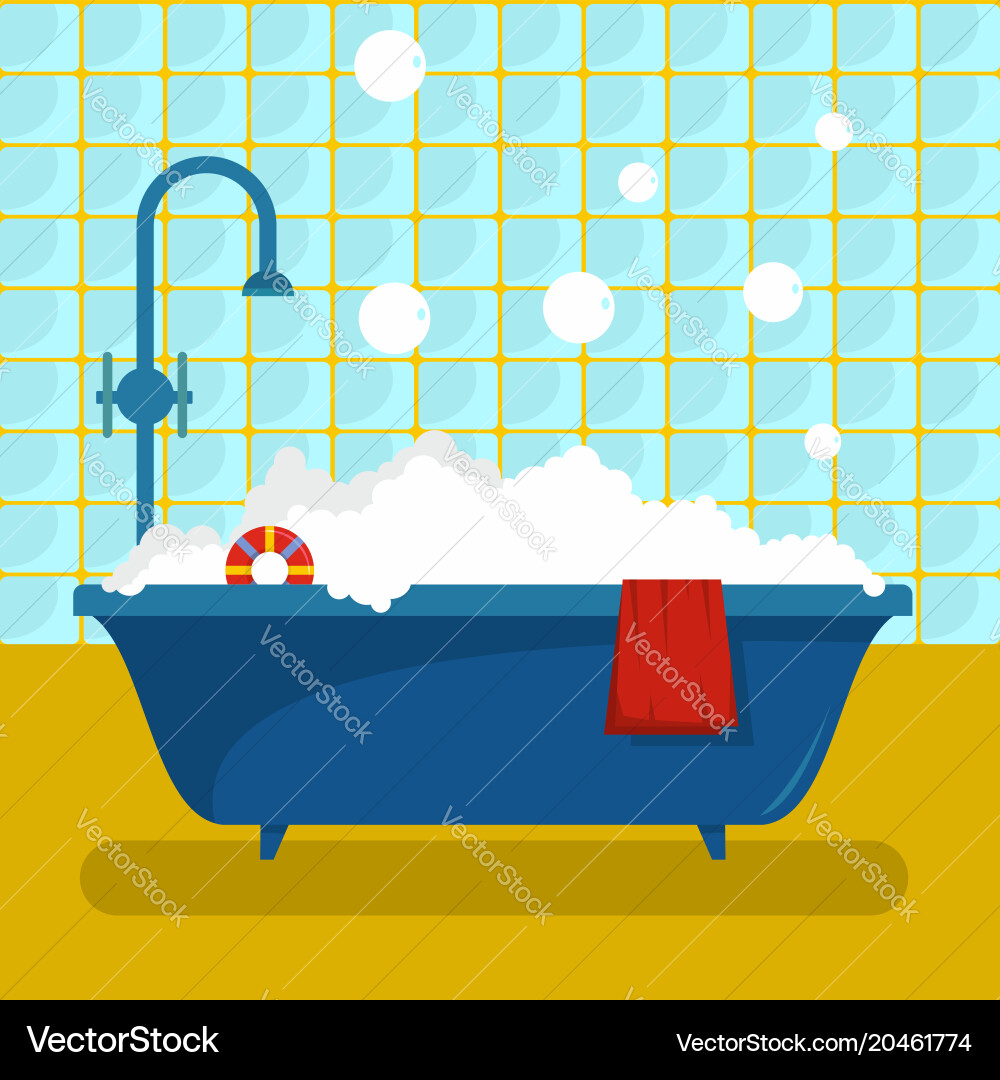 Bathroom icon flat style Royalty Free Vector Image