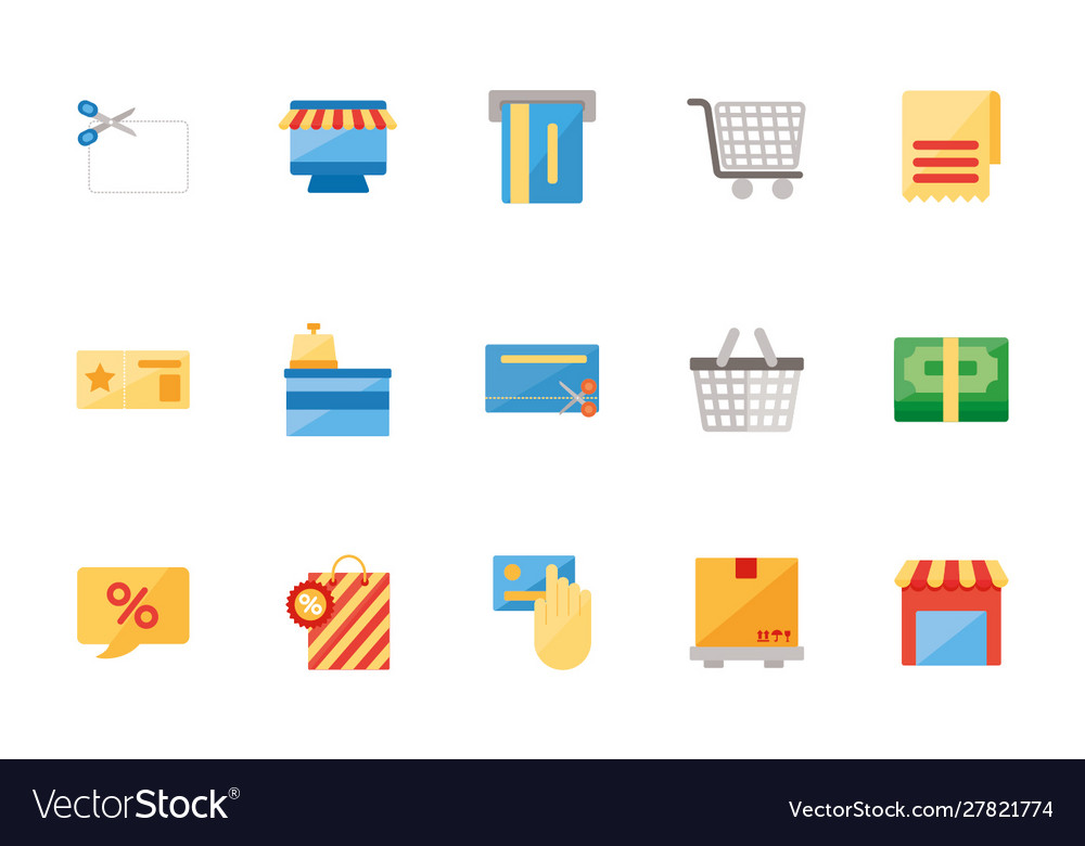 Isolated shopping icon set design Royalty Free Vector Image