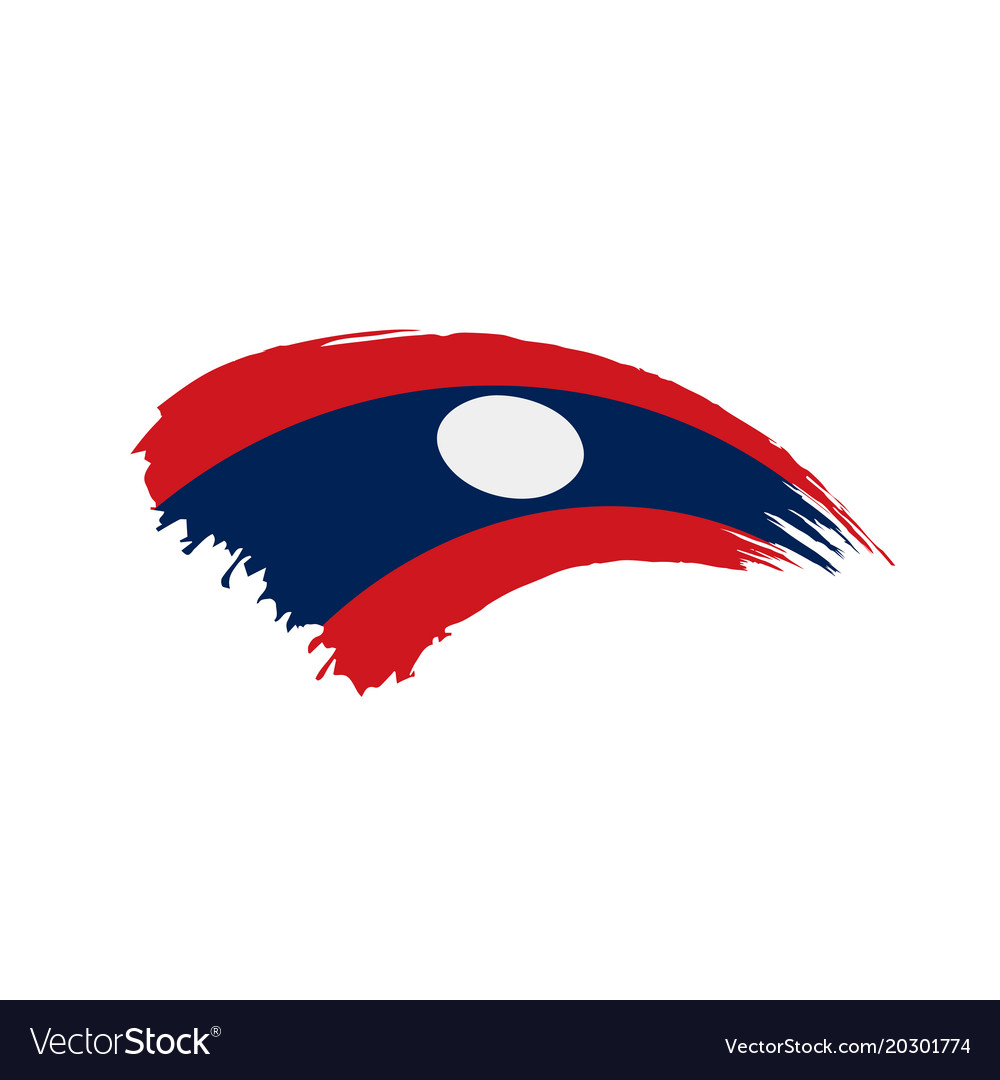 Laos flag Royalty Free Vector Image - VectorStock