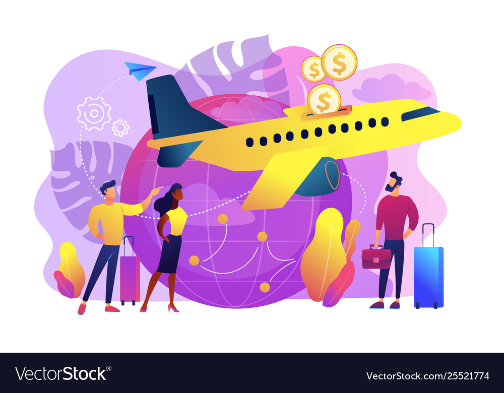 Low cost flights concept Royalty Free Vector Image