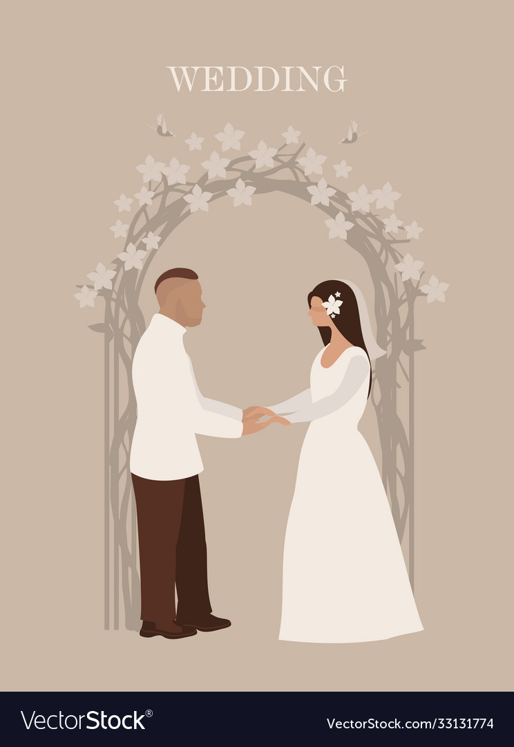 Wedding Ceremony Bride And Groom Royalty Free Vector Image Wedding Ceremony Bride And Groom Royalty Free Vector Image