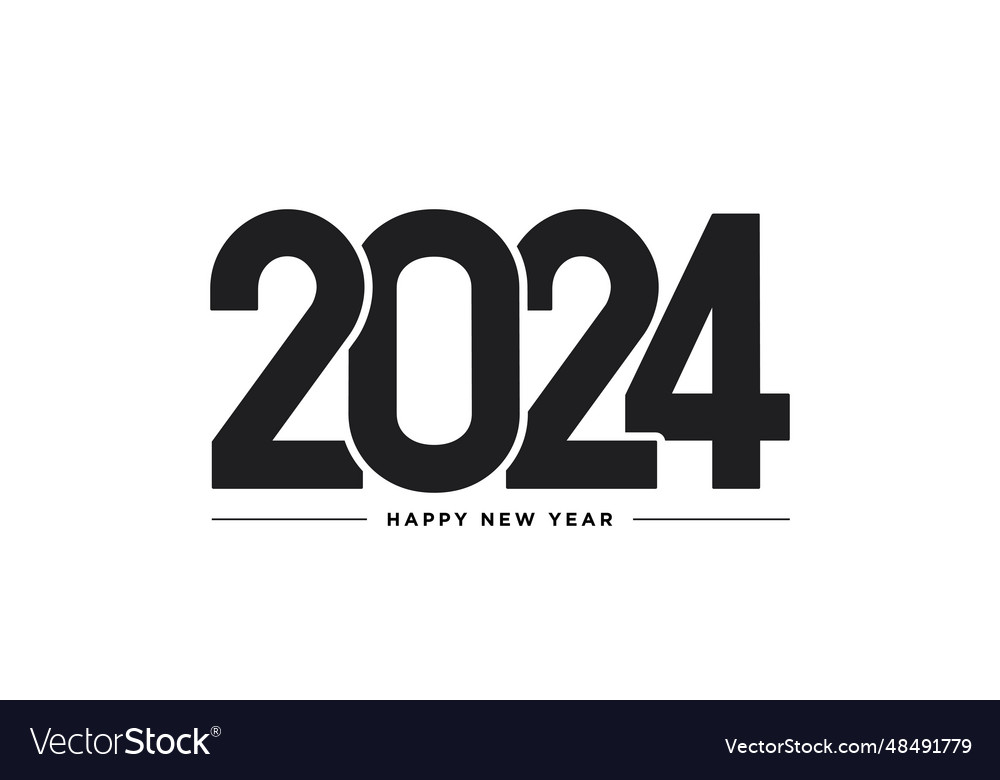 2024 happy new year background design Royalty Free Vector