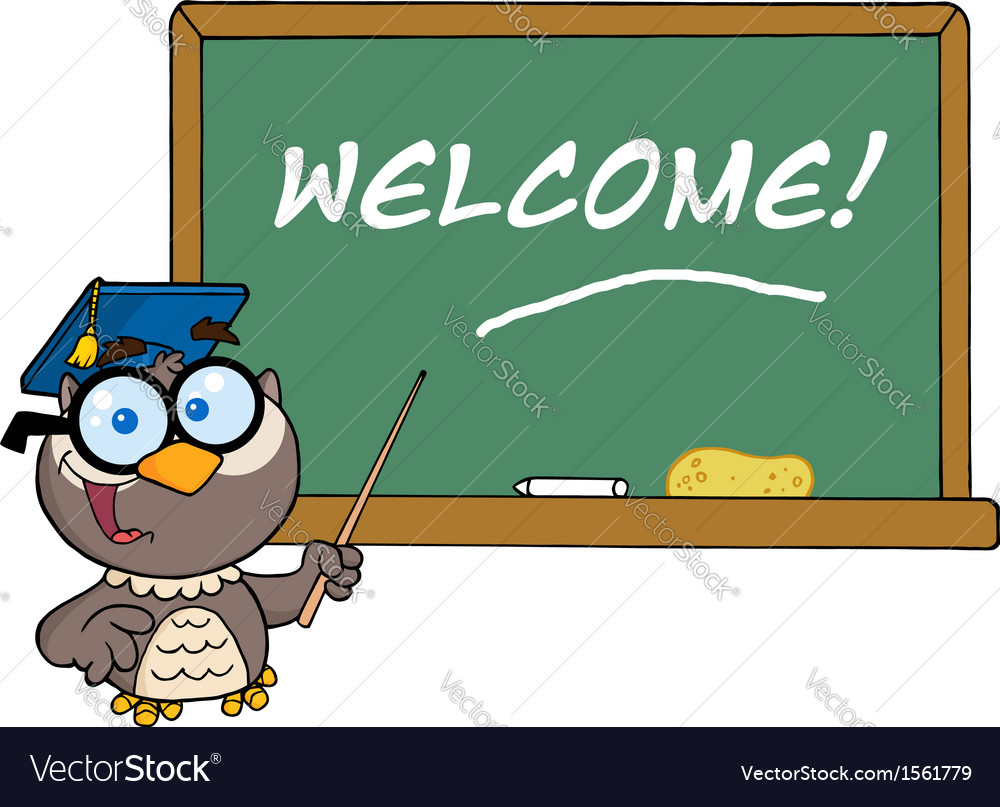 Download Cartoon owl teacher Royalty Free Vector Image - VectorStock