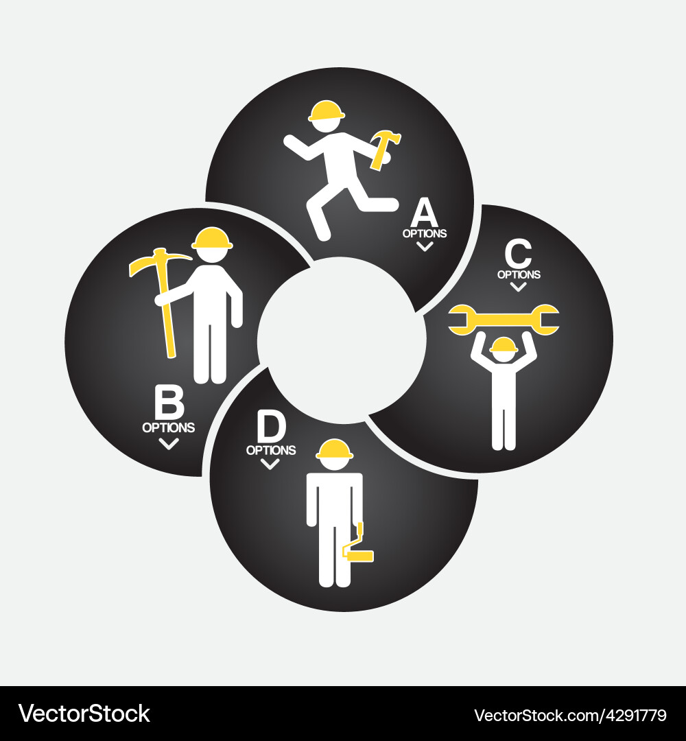 Construction infographic Royalty Free Vector Image