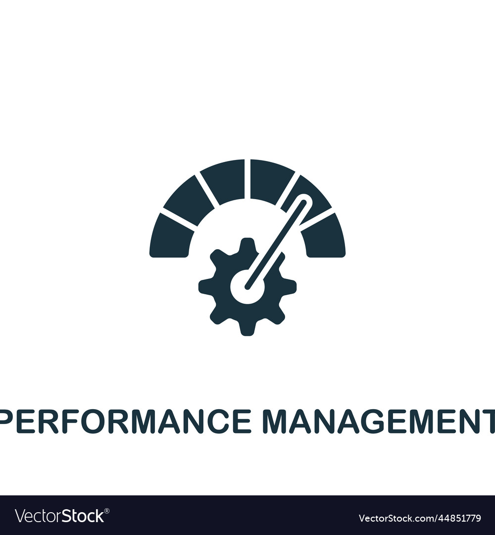 Performance management icon monochrome simple Vector Image