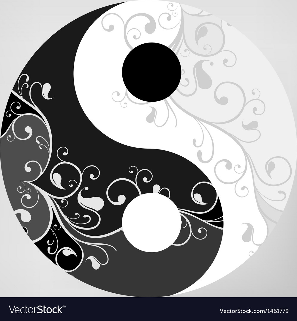 Yin yang pattern symbol Royalty Free Vector Image