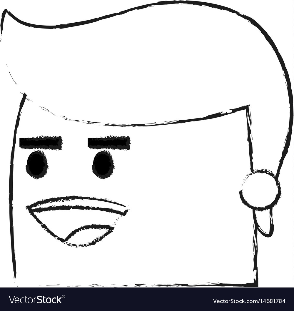 Blurred silhouette image side view face cartoon Vector Image Blurred silhouette image side view face cartoon Vector Image