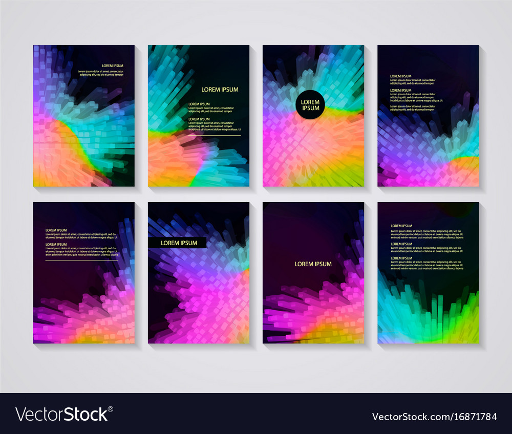 Brochure Flyer Layouts With Abstract Colorful Vector Image