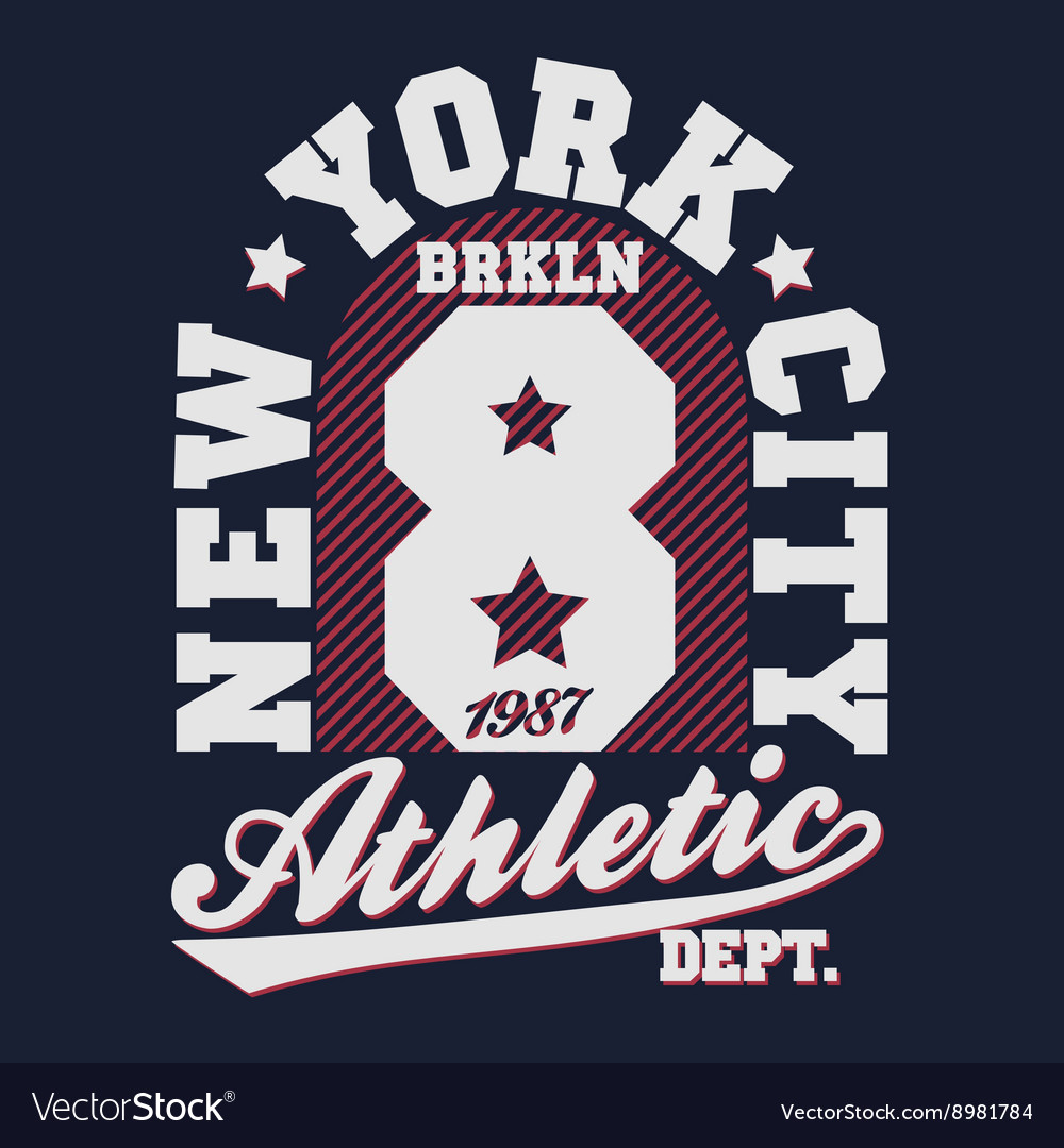 Brooklyn t-shirt graphics Royalty Free Vector Image