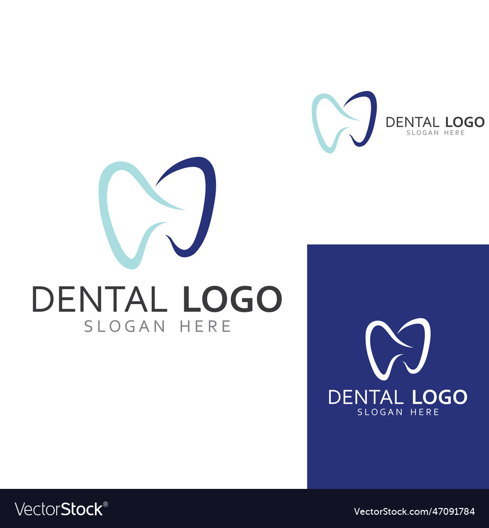 Dental logo logo for health and logo Royalty Free Vector