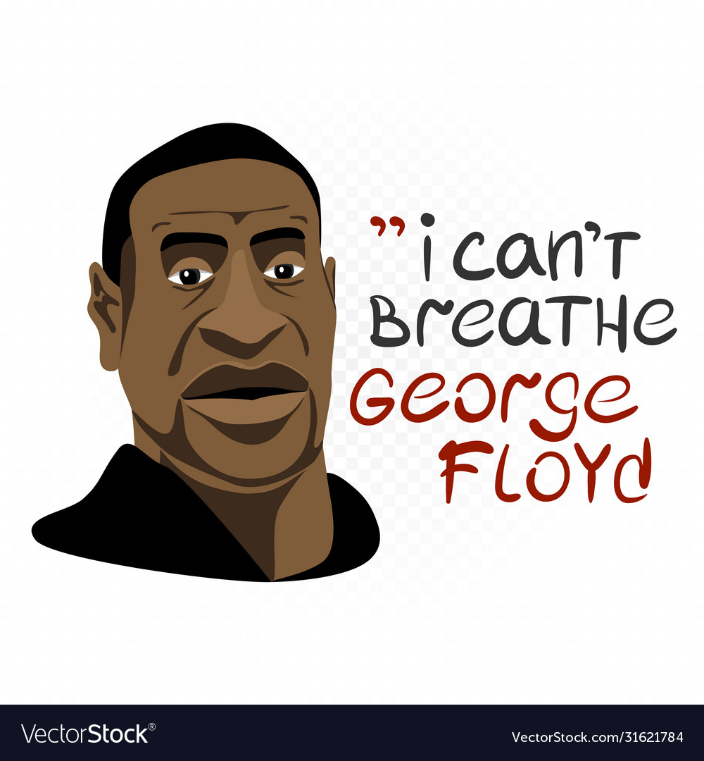 George floyd message i cant breathe Royalty Free Vector